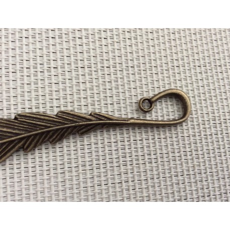 Marque Pages Plume de couleur bronze