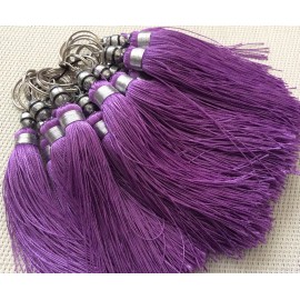 Petit pompon Lilas en soie végétale