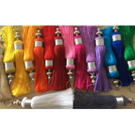 Pompon en soie de couleur Violette 2