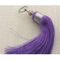 Pompon en soie de couleur Violette
