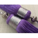 Pompon en soie de couleur Violette
