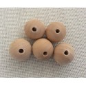 Perles en bois naturel