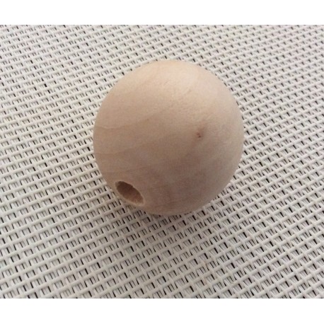 Perles en bois naturel