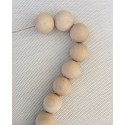 Perles en bois naturel