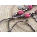 Collier marocain aux perles roses Collier marocain aux perles roses