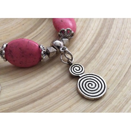 Collier marocain aux perles roses Collier marocain aux perles roses