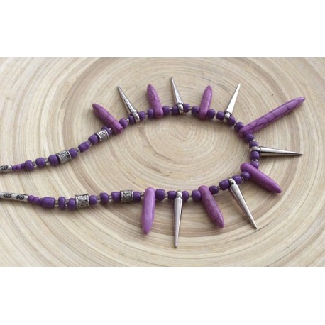 Collier fantaisie violet Collier fantaisie violet