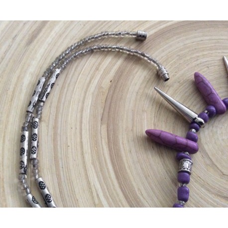 Collier fantaisie violet Collier fantaisie violet