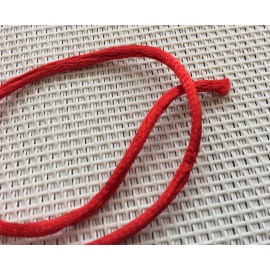 Cordon tressé rouge 2