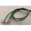 Cordon collier vert en cuir Cordon collier vert en cuir