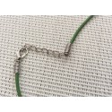 Cordon collier vert en cuir Cordon collier vert en cuir