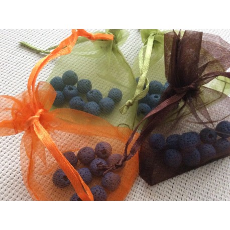 Perles de lave bleues foncées x10 Perles de lave bleues foncées x10