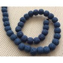 Perles de lave bleues foncées x10 Perles de lave bleues foncées x10