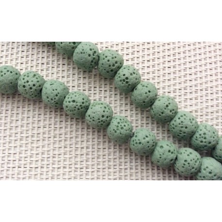 10 perles de lave Vertes 10 perles de lave Vertes