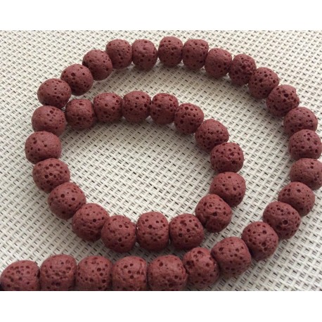10 Perles volcaniques rouges