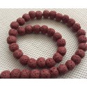 10 Perles volcaniques rouges