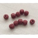 10 Perles volcaniques rouges