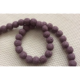 Lot de perles volcaniques violettes 2