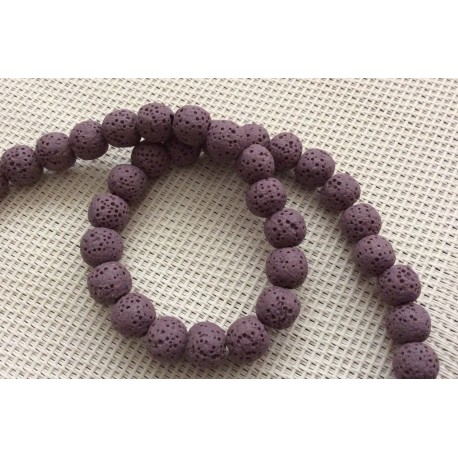 Lot de perles volcaniques violettes Lot de perles volcaniques violettes