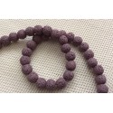 Lot de perles volcaniques violettes Lot de perles volcaniques violettes