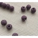 Lot de perles volcaniques violettes Lot de perles volcaniques violettes