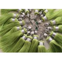 Pompon en soie de couleur Verte
