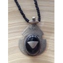 Collier touareg avec agate noire Collier touareg avec agate noire