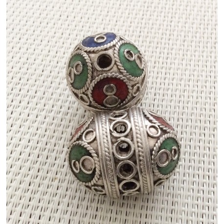 Perle berbère multicolore Perle berbère multicolore