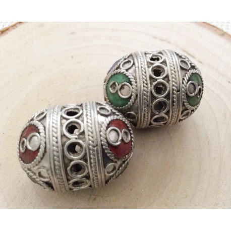 Perle berbère multicolore Perle berbère multicolore