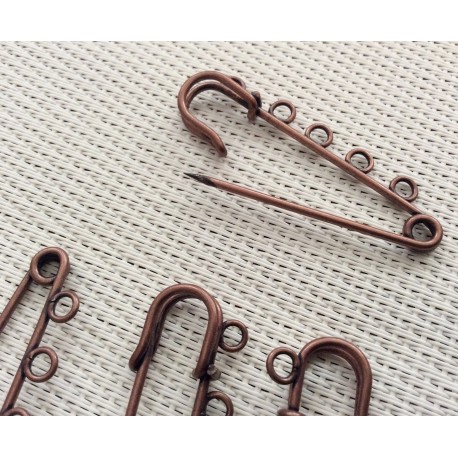 X4 broches épingles couleur bronze