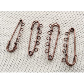 X4 broches épingles couleur bronze
