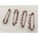 X4 broches épingles couleur bronze