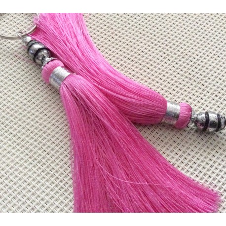 Pompon rose Clair en soie végétale