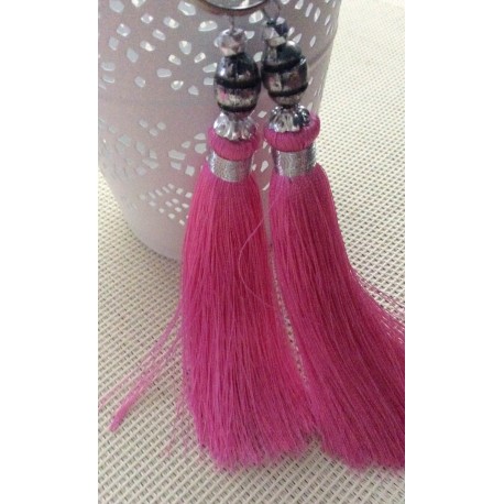 Pompon rose Clair en soie végétale